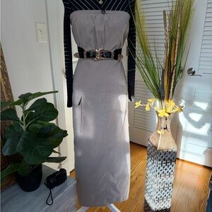 Forever 21 Strapless Beige Dress